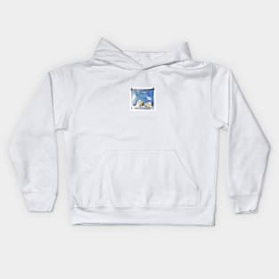 Blue sky landscape Kids Hoodie